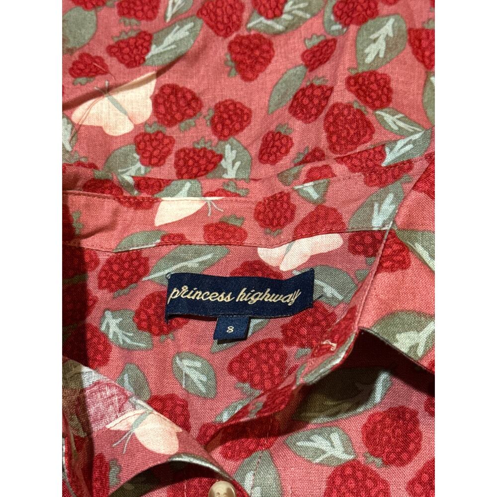 Princess Highway Linen Blend Raspberry Blouse US 4 NWOT - Picture 4 of 4